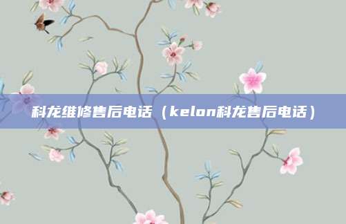 科龙维修售后电话(kelon科龙售后电话)