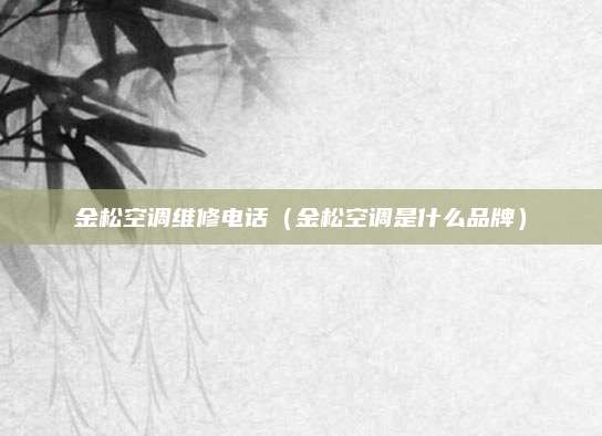金松空调维修电话（金松空调是什么品牌）