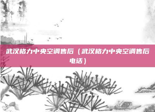 武汉格力中央空调售后（武汉格力中央空调售后电话）