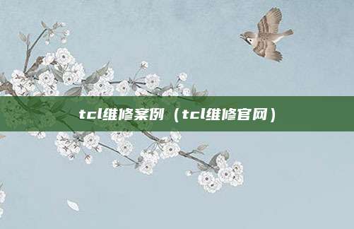 tcl维修案例（tcl维修官网）