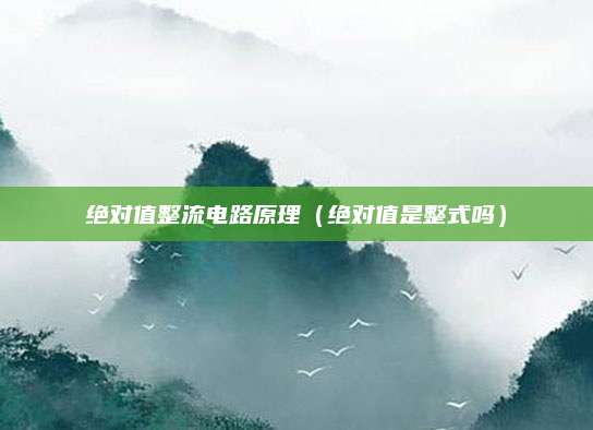 绝对值整流电路原理（绝对值是整式吗）