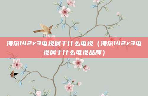 海尔l42r3电视属于什么电视（海尔l42r3电视属于什么电视品牌）