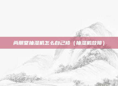 尚朋堂抽湿机怎么自己修（抽湿机故障）