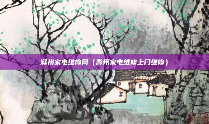 滁州家电维修网(滁州家电维修上门维修)
