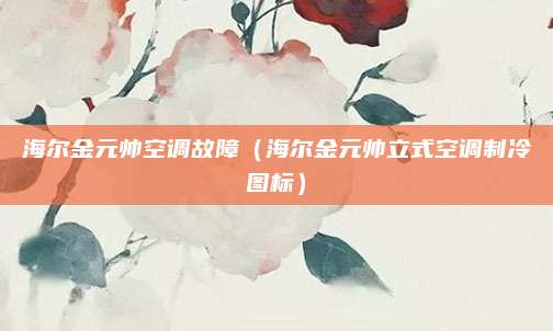 海尔金元帅空调故障（海尔金元帅立式空调制冷图标）