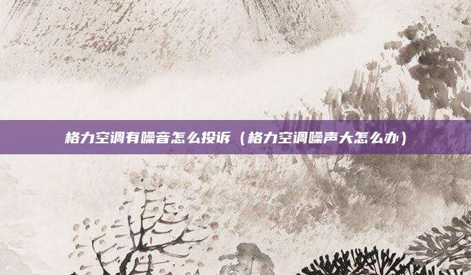 格力空调有噪音怎么投诉(格力空调噪声大怎么办)