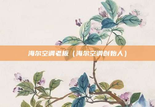 海尔空调老板（海尔空调创始人）