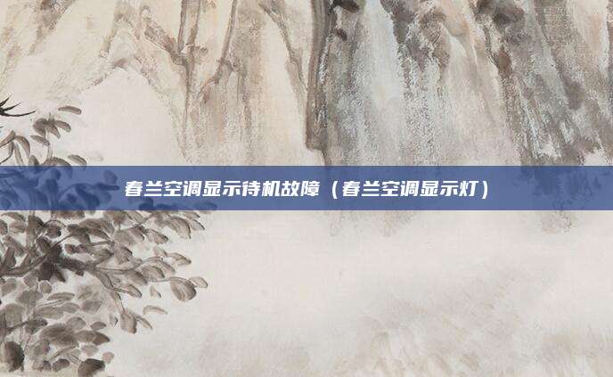 春兰空调显示待机故障（春兰空调显示灯）