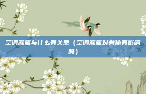 空调漏氟与什么有关系（空调漏氟对身体有影响吗）