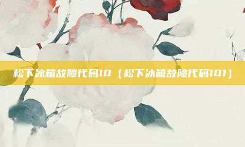 松下冰箱故障代码10(松下冰箱故障代码101)