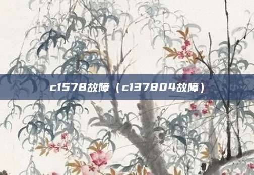 c1578故障(c137804故障)