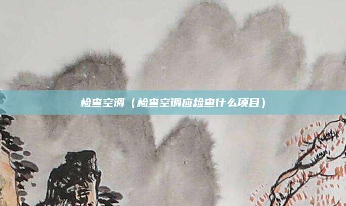 检查空调（检查空调应检查什么项目）