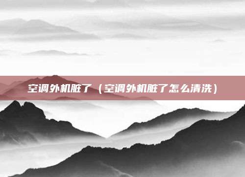 空调外机脏了（空调外机脏了怎么清洗）