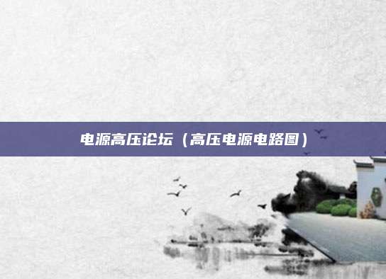 电源高压论坛(高压电源电路图)