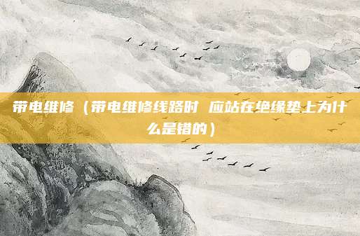 带电维修（带电维修线路时 应站在绝缘垫上为什么是错的）