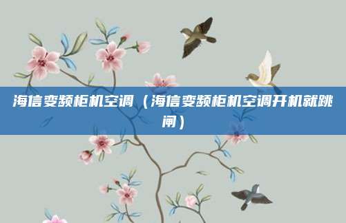 海信变频柜机空调(海信变频柜机空调开机就跳闸)