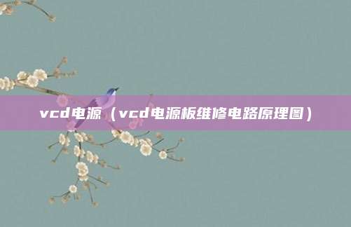 vcd电源（vcd电源板维修电路原理图）