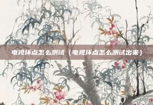 电视坏点怎么测试（电视坏点怎么测试出来）