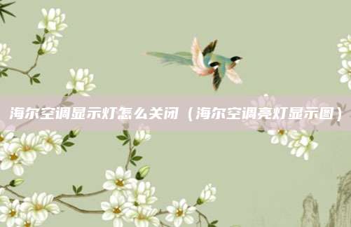 海尔空调显示灯怎么关闭（海尔空调亮灯显示图）