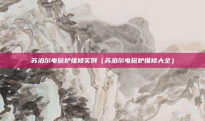 苏泊尔电磁炉维修实例（苏泊尔电磁炉维修大全）