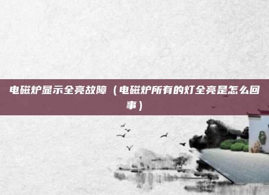 电磁炉显示全亮故障（电磁炉所有的灯全亮是怎么回事）