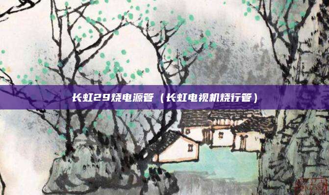 长虹29烧电源管（长虹电视机烧行管）