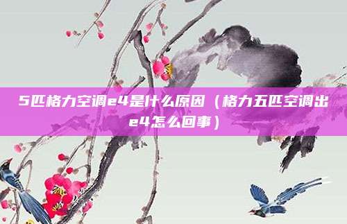 5匹格力空调e4是什么原因（格力五匹空调出e4怎么回事）