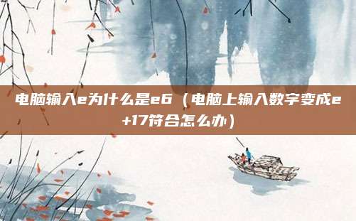 电脑输入e为什么是e6（电脑上输入数字变成e+17符合怎么办）