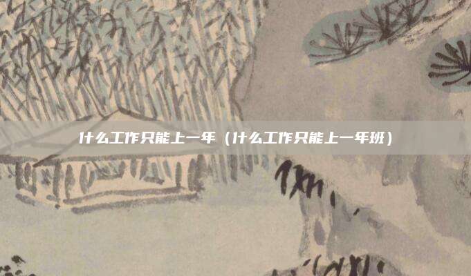 什么工作只能上一年(什么工作只能上一年班)