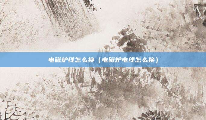 电磁炉线怎么换(电磁炉电线怎么换)