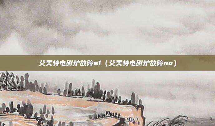 艾美特电磁炉故障e1（艾美特电磁炉故障no）
