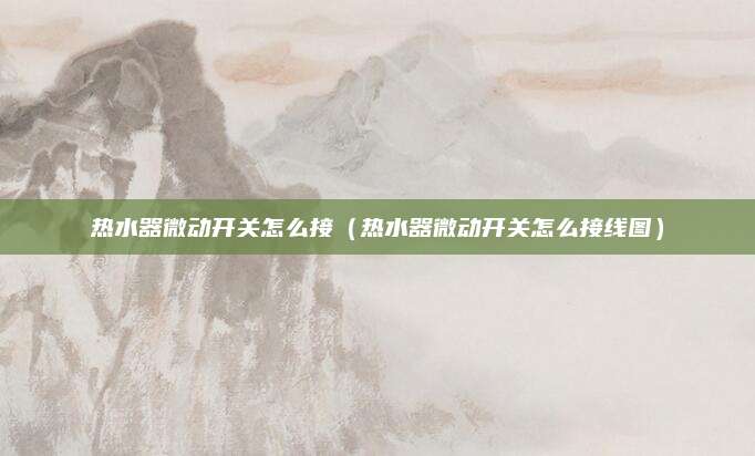 热水器微动开关怎么接（热水器微动开关怎么接线图）
