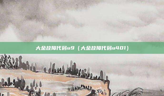 大金故障代码u9(大金故障代码u401)