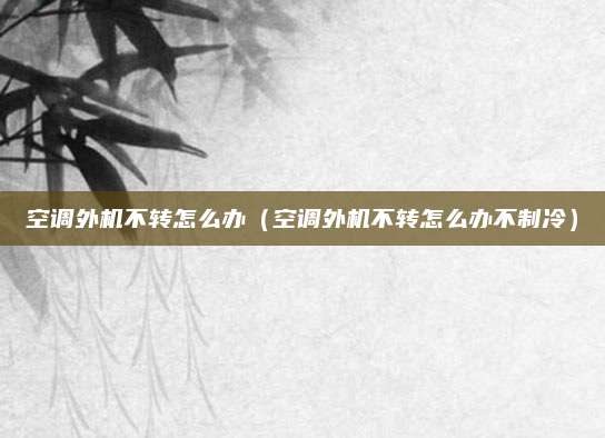 空调外机不转怎么办(空调外机不转怎么办不制冷)