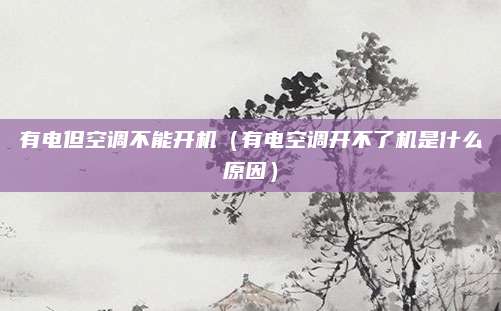有电但空调不能开机（有电空调开不了机是什么原因）