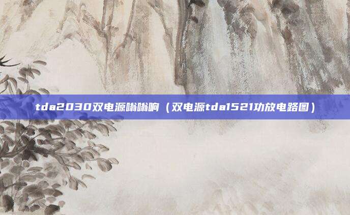 tda2030双电源嗡嗡响（双电源tda1521功放电路图）