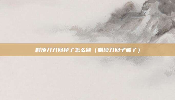 剃须刀刀网掉了怎么修（剃须刀网子破了）