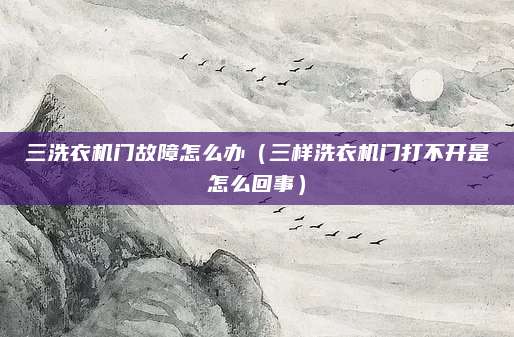 三洗衣机门故障怎么办（三样洗衣机门打不开是怎么回事）