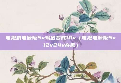 电视机电源板5v输出变成10v（电视电源板5v12v24v在哪）