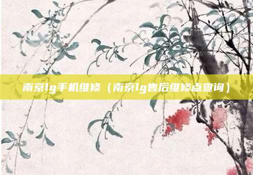 南京lg手机维修（南京lg售后维修点查询）