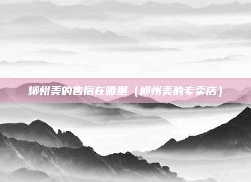柳州美的售后在哪里(柳州美的专卖店)