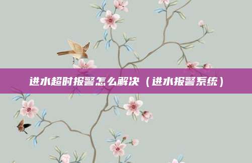 进水超时报警怎么解决（进水报警系统）