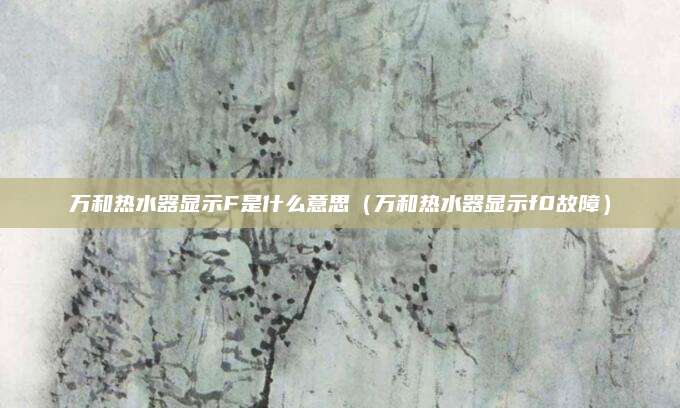 万和热水器显示F是什么意思（万和热水器显示f0故障）