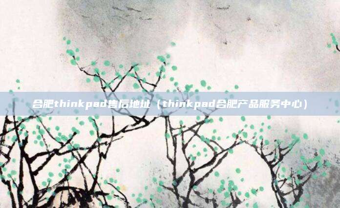 合肥thinkpad售后地址(thinkpad合肥产品服务中心)