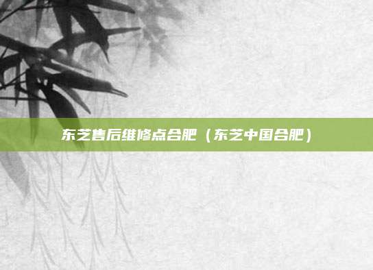 东芝售后维修点合肥（东芝中国合肥）