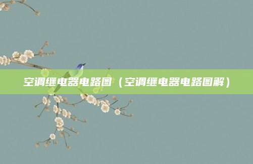 空调继电器电路图（空调继电器电路图解）