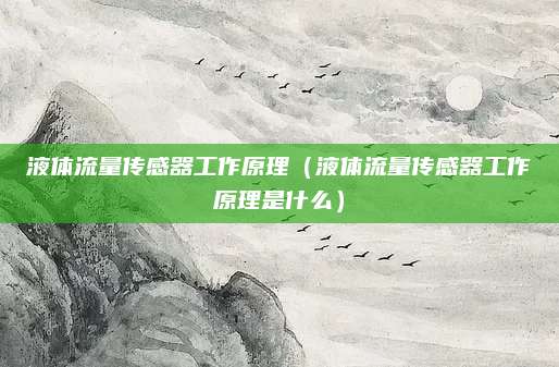 液体流量传感器工作原理（液体流量传感器工作原理是什么）