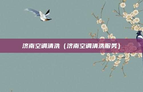 济南空调清洗（济南空调清洗服务）