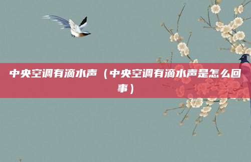 中央空调有滴水声（中央空调有滴水声是怎么回事）