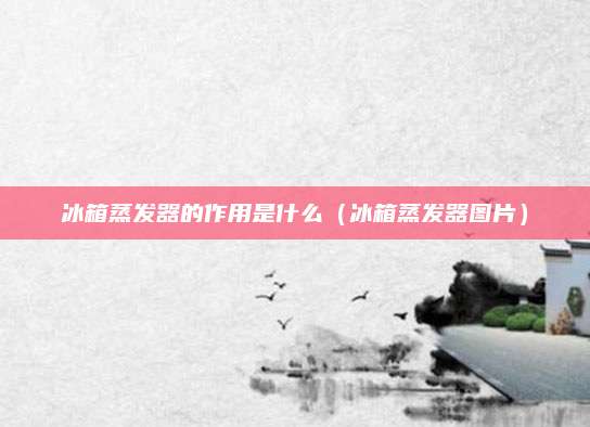 冰箱蒸发器的作用是什么（冰箱蒸发器图片）